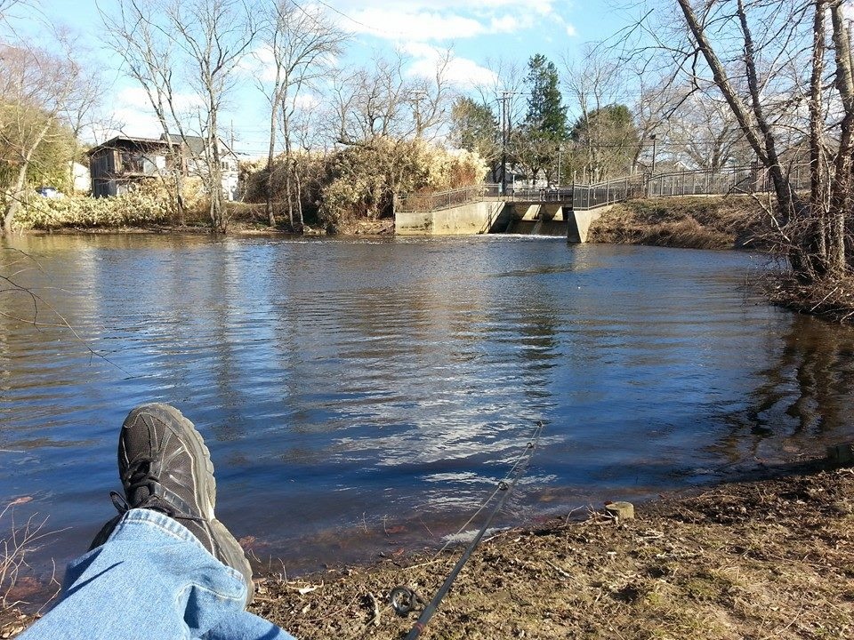 Below the dam. near Medford Lakes