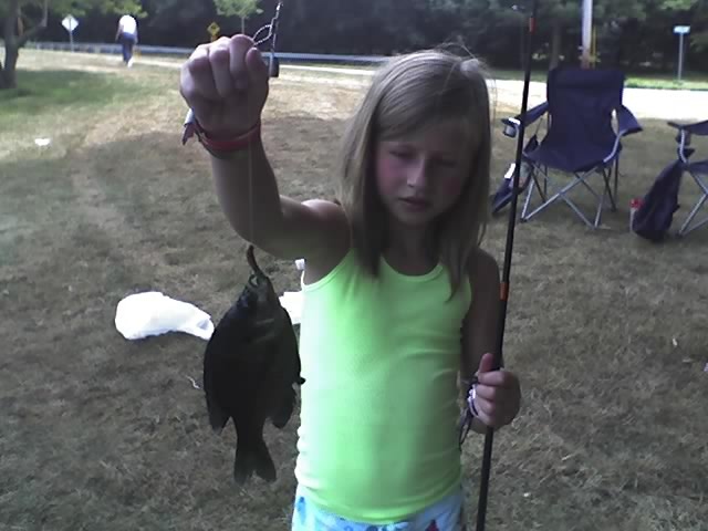 Pan fish with fishing buddy near Shrewsbury