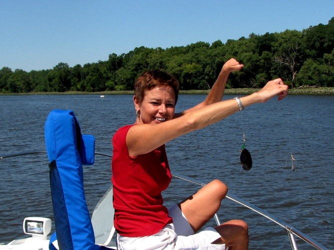 Fishing for.........clams? near Moorestown Township